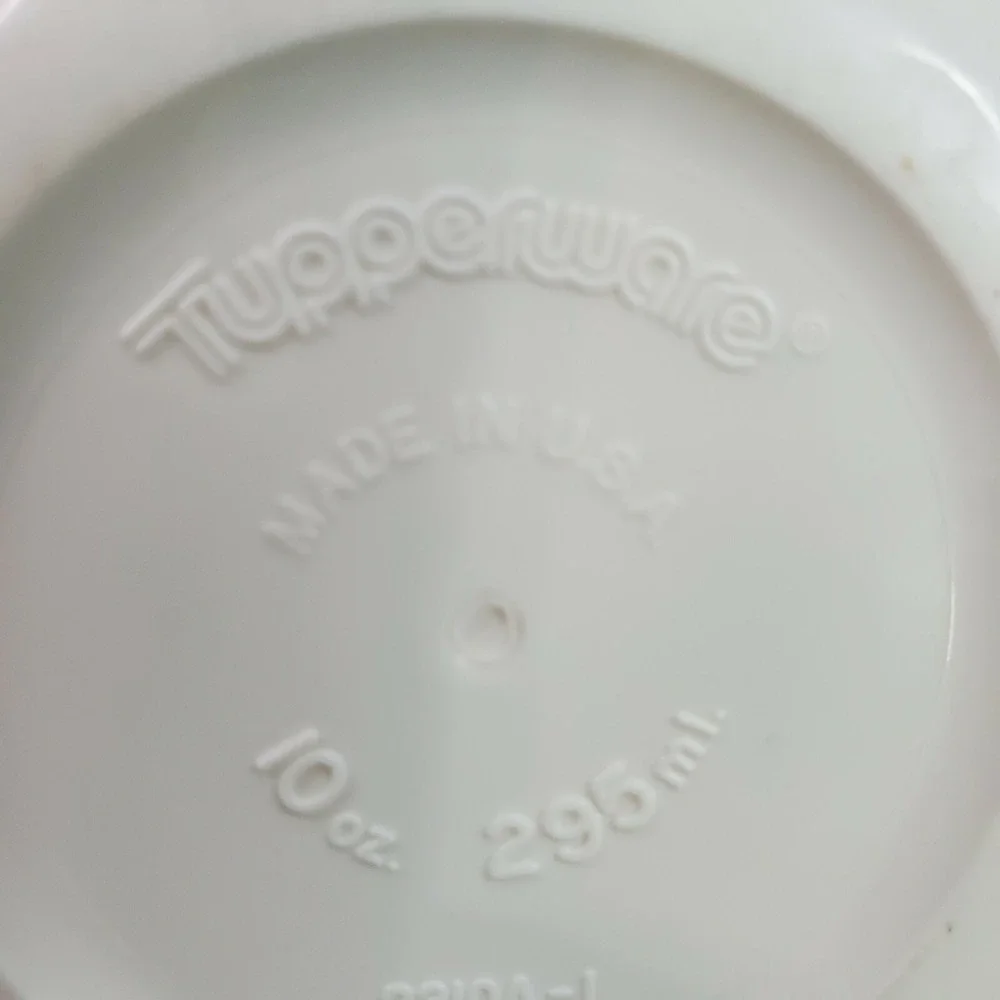 Vintage Tupperware 12 Ounce Creamer & 10 Ounce Sugar Bowl Set Pink Lids